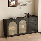 Buffet moderne noir massif avec rangement