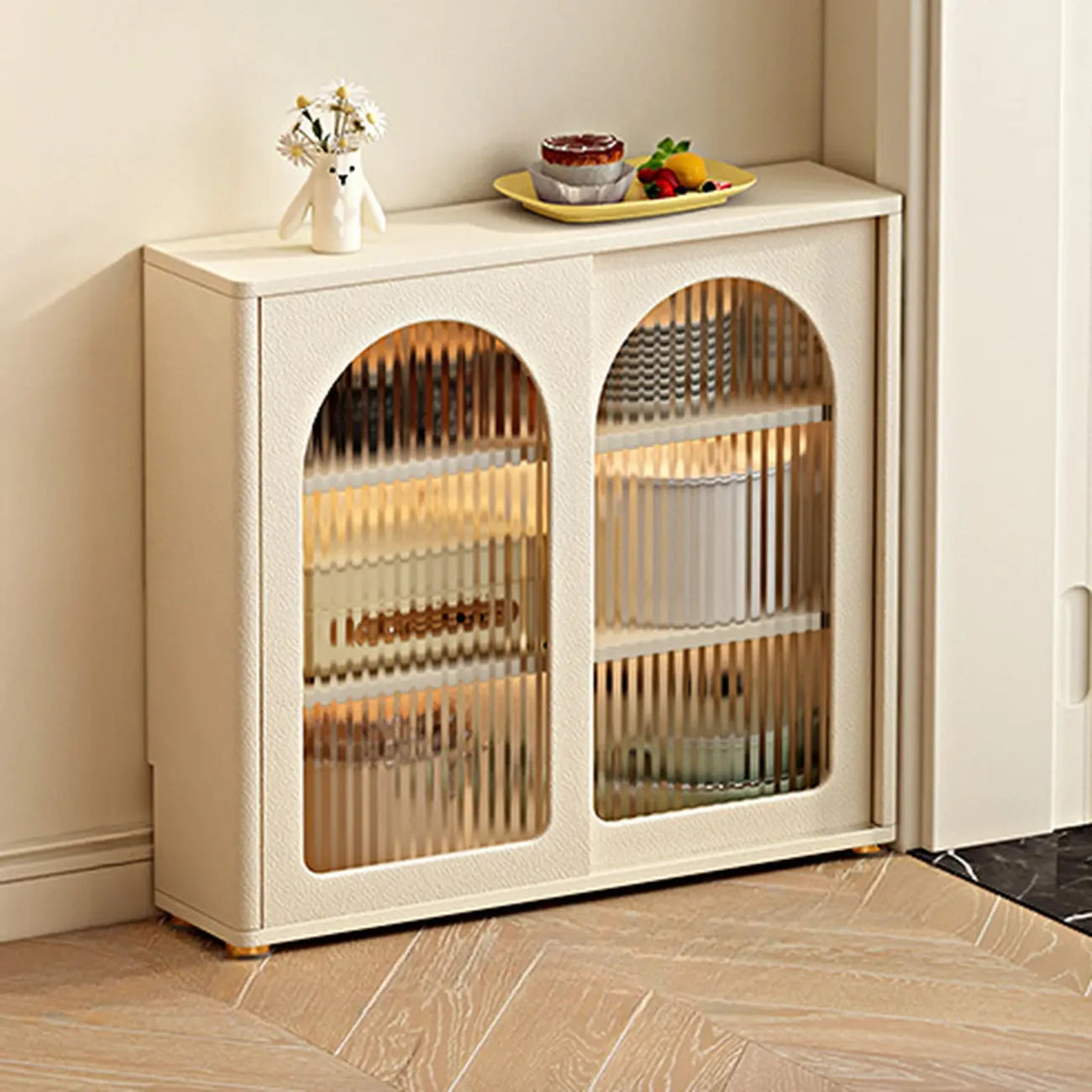 Buffet moderne noir massif avec rangement