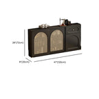 Buffet moderne noir massif avec rangement