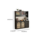 Buffet moderne noir massif avec rangement