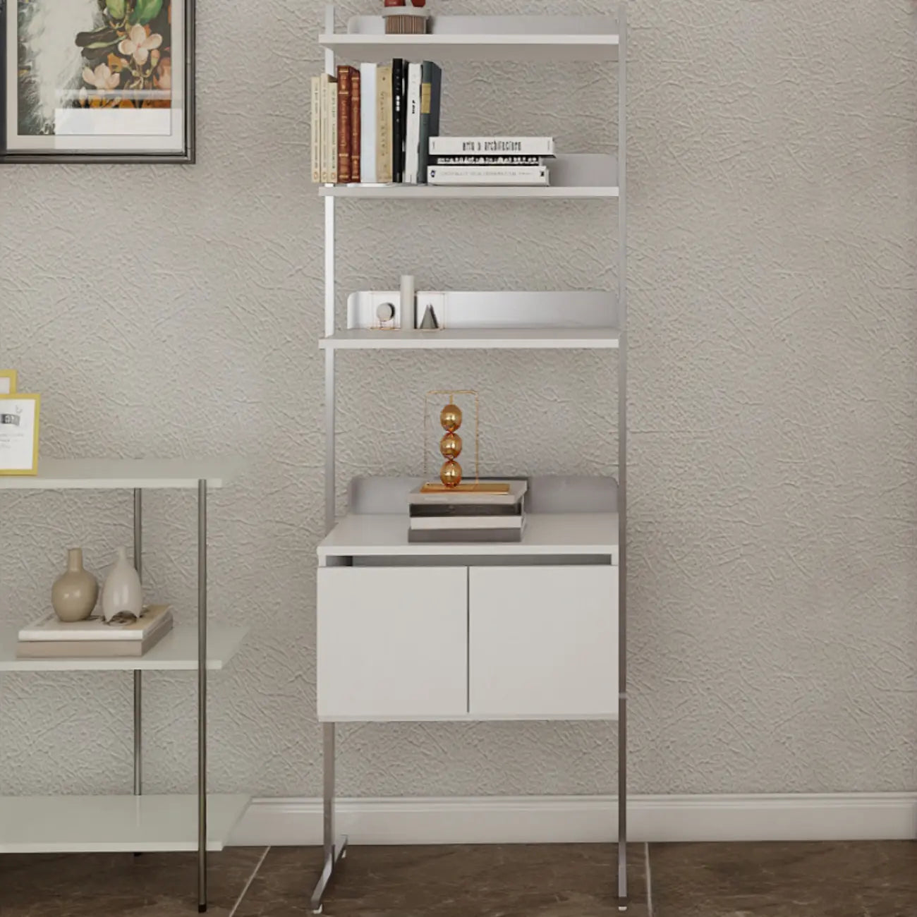 Bibliothèque échelle moderne avec armoire de rangement