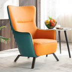 Petit fauteuil d'appoint en similicuir pour salon