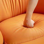 Petit fauteuil d'appoint en similicuir pour salon