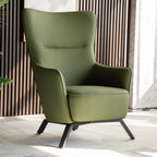 Petit fauteuil d'appoint en similicuir pour salon