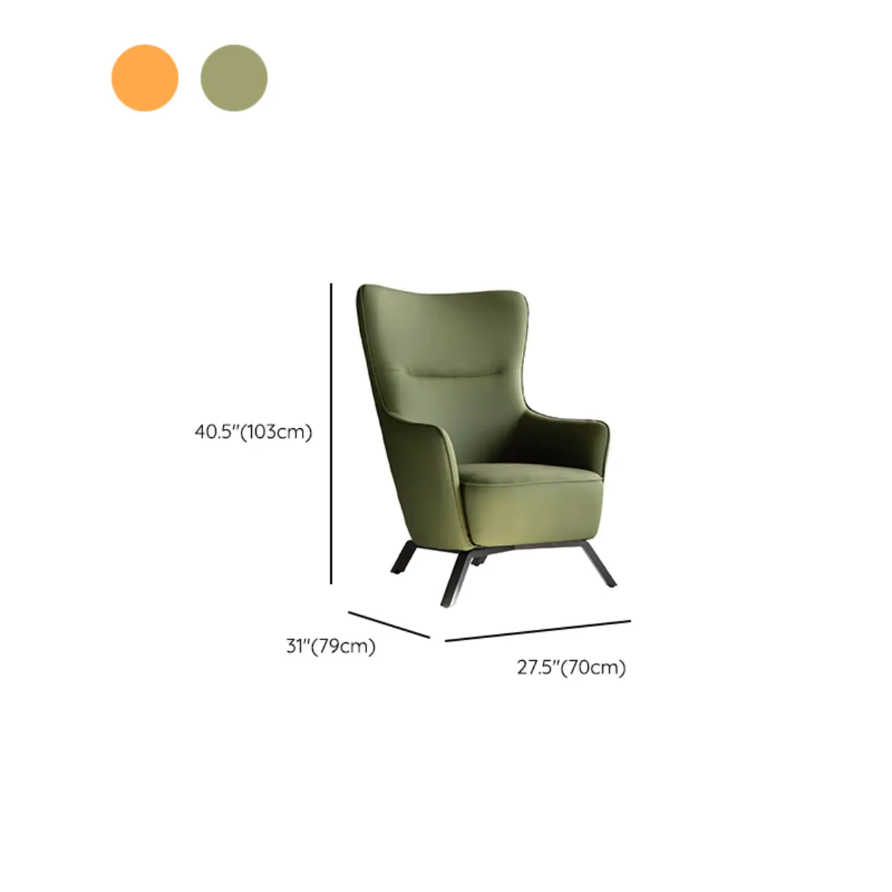 Petit fauteuil d'appoint en similicuir pour salon