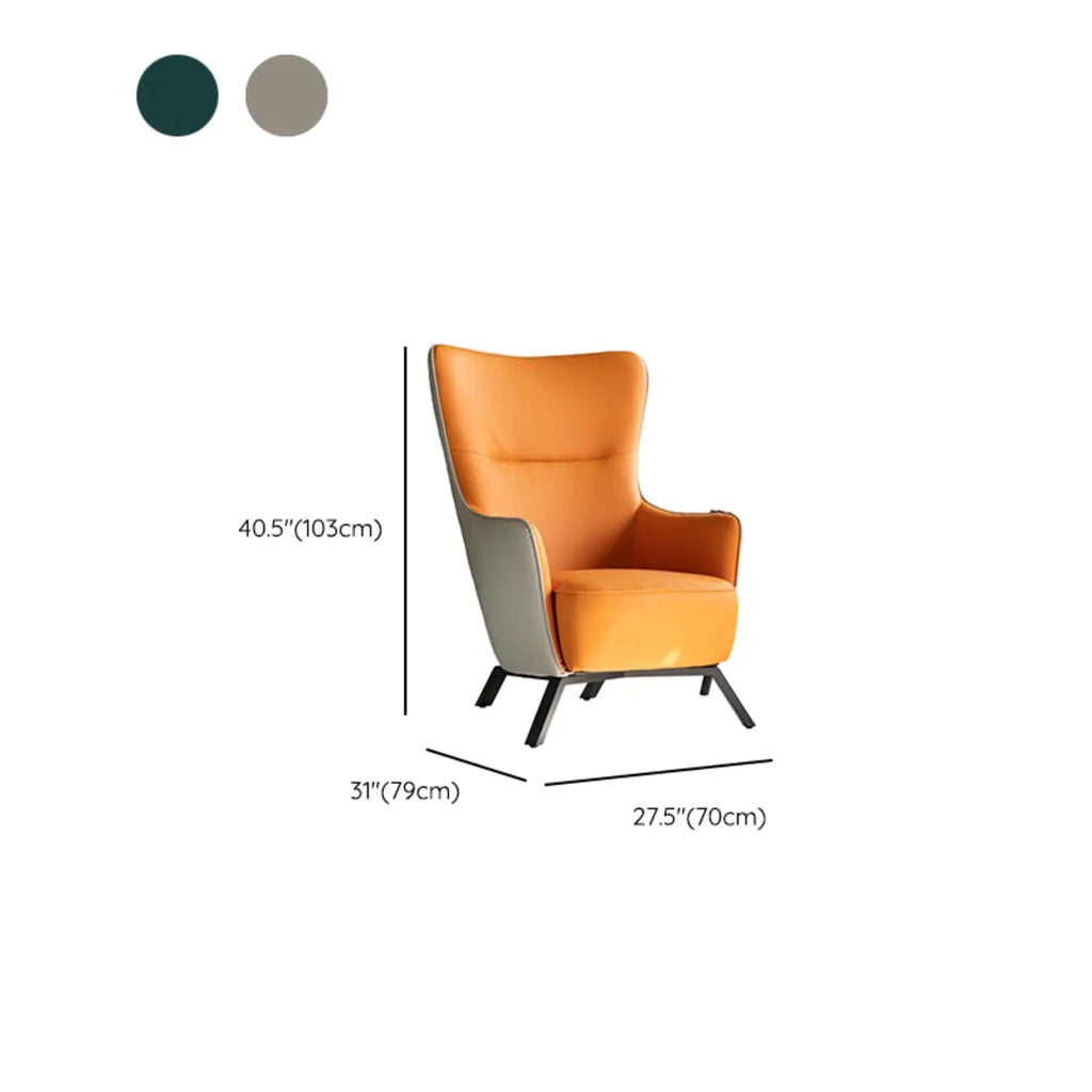 Petit fauteuil d'appoint en similicuir pour salon