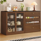 Buffet moderne Art Déco en bois avec rangement