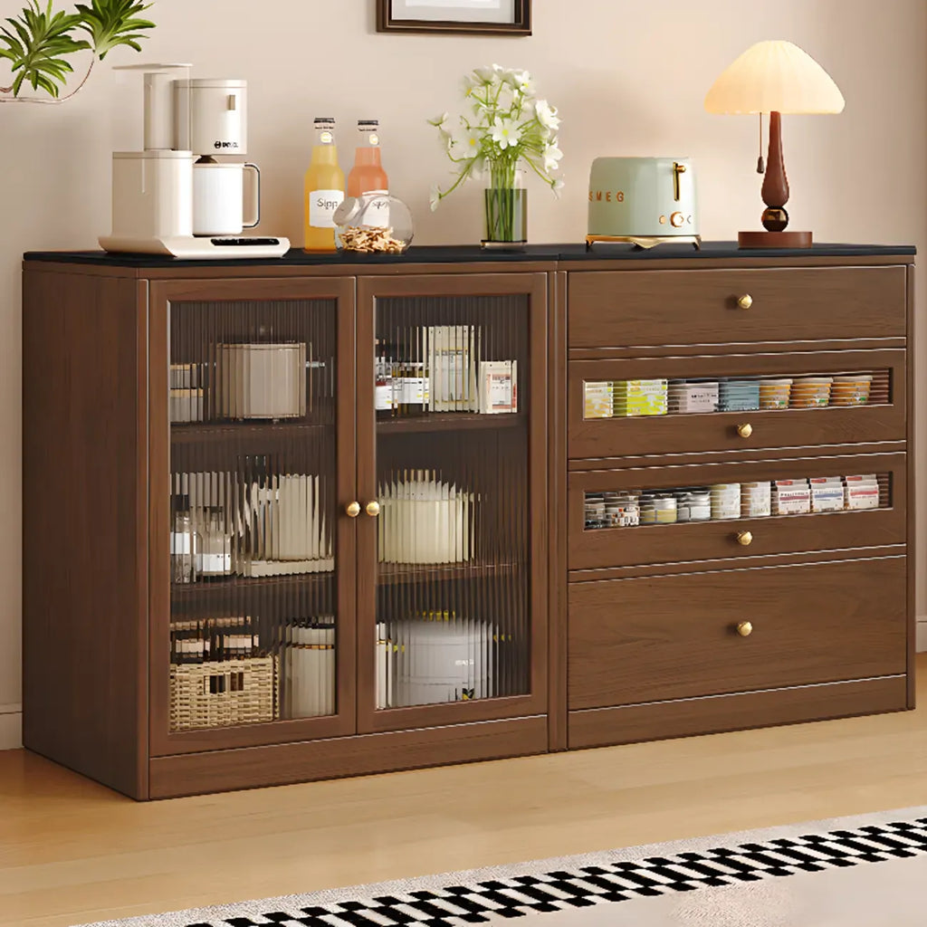 Buffet moderne Art Déco en bois avec rangement
