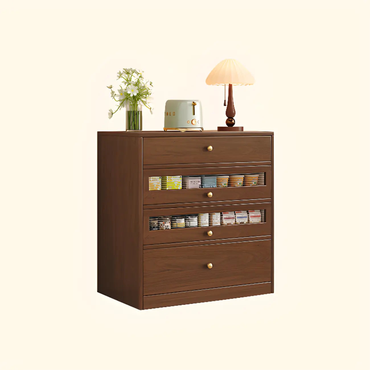 Buffet moderne Art Déco en bois avec rangement