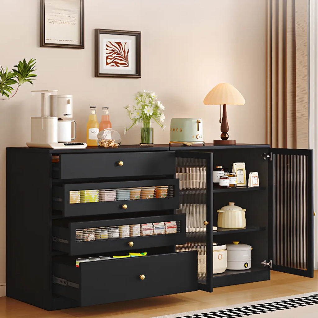 Buffet moderne Art Déco en bois avec rangement