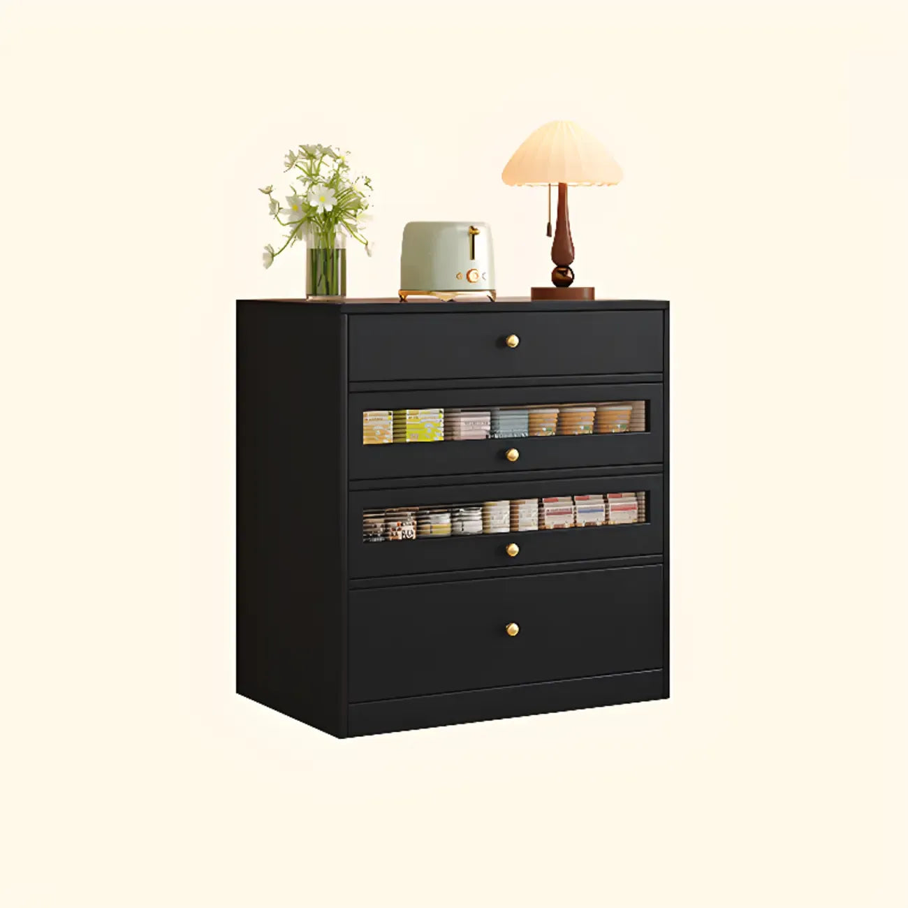 Buffet moderne Art Déco en bois avec rangement