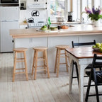Tabourets de bar modernes en bois, hauteur comptoir, sans dossier