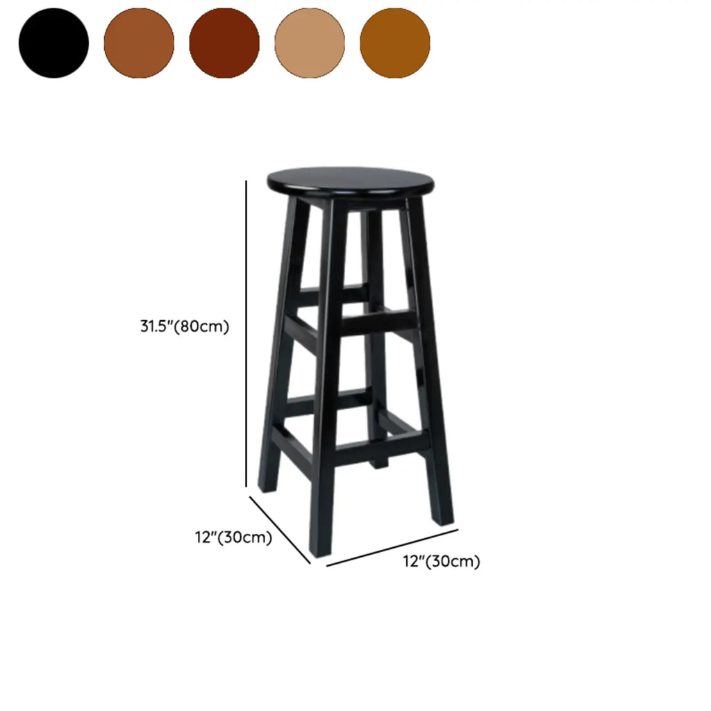 Tabourets de bar modernes en bois, hauteur comptoir, sans dossier