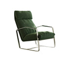 Fauteuil d'appoint moderne en chenille à dossier haut avec accoudoirs