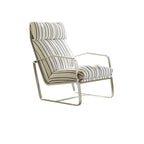 Fauteuil d'appoint moderne en chenille à dossier haut avec accoudoirs
