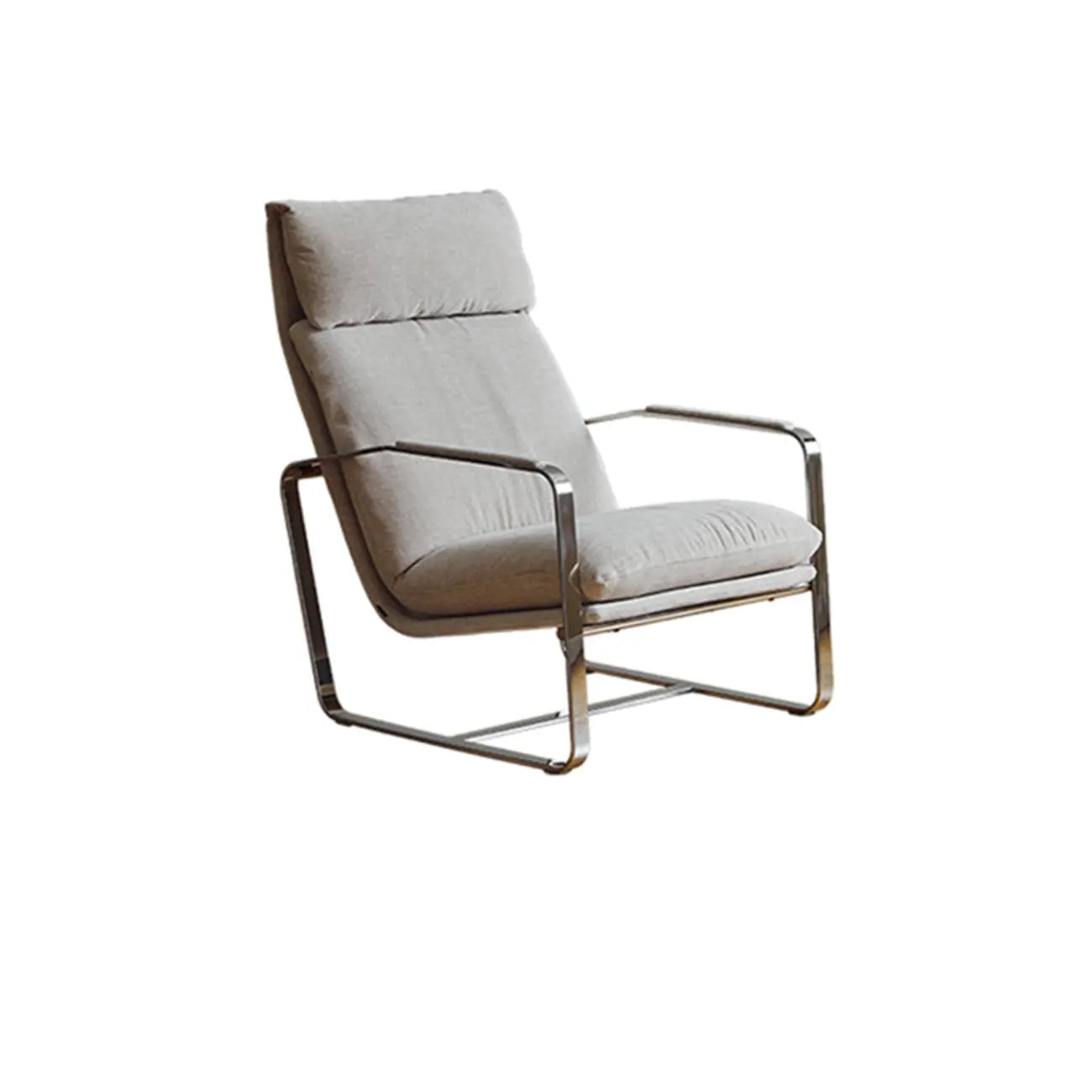 Fauteuil d'appoint moderne en chenille à dossier haut avec accoudoirs