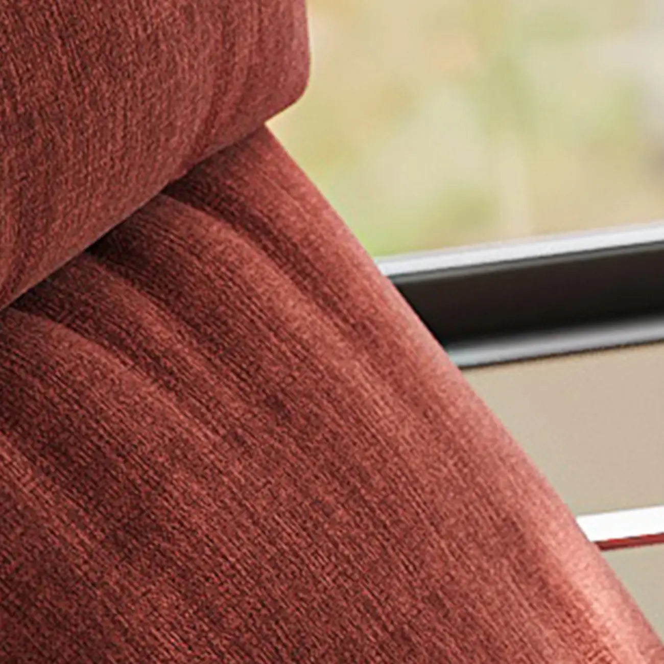 Fauteuil d'appoint moderne en chenille à dossier haut avec accoudoirs