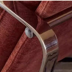 Fauteuil d'appoint moderne en chenille à dossier haut avec accoudoirs