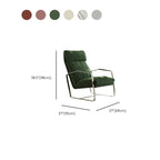 Fauteuil d'appoint moderne en chenille à dossier haut avec accoudoirs