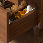 Buffet moderne en bois avec portes coulissantes et tiroirs