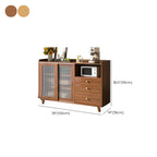 Buffet moderne en bois avec portes coulissantes et tiroirs