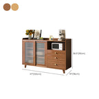 Buffet moderne en bois avec portes coulissantes et tiroirs