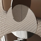 Table d'appoint moderne ronde avec plateau en verre et pied en acier inoxydable