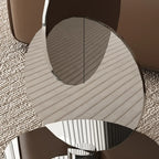 Table d'appoint moderne ronde avec plateau en verre et pied en acier inoxydable