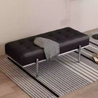 Banc de chambre moderne capitonné en cuir