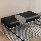 Banc de chambre moderne capitonné en cuir