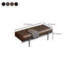 Banc de chambre moderne capitonné en cuir