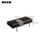 Banc de chambre moderne capitonné en cuir