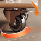 Table d'appoint élégante blanche multifonctionnelle en bois à roulettes