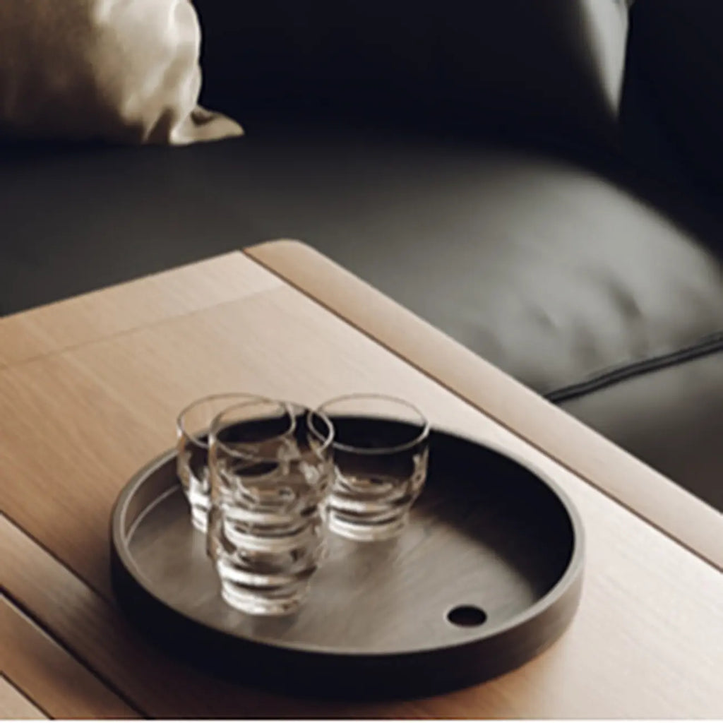Table d'appoint mobile moderne pliante en bois avec roulettes