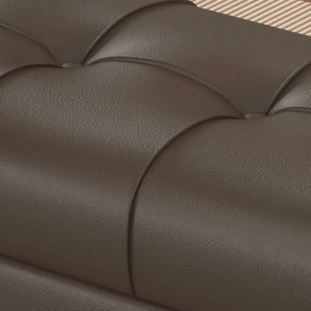 Banc de chambre moderne en cuir rembourré avec rangement