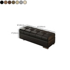 Banc de chambre moderne en cuir rembourré avec rangement