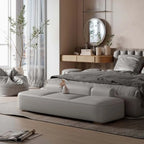Banc de chambre long moderne capitonné en cuir