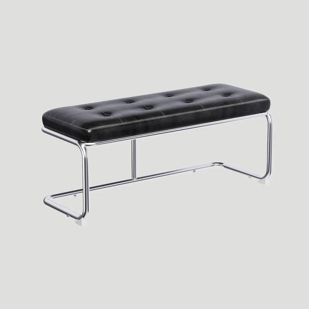 Banc de chambre rectangulaire moderne en cuir rembourré