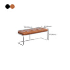 Banc de chambre rectangulaire moderne en cuir rembourré