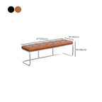 Banc de chambre rectangulaire moderne en cuir rembourré