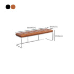 Banc de chambre rectangulaire moderne en cuir rembourré