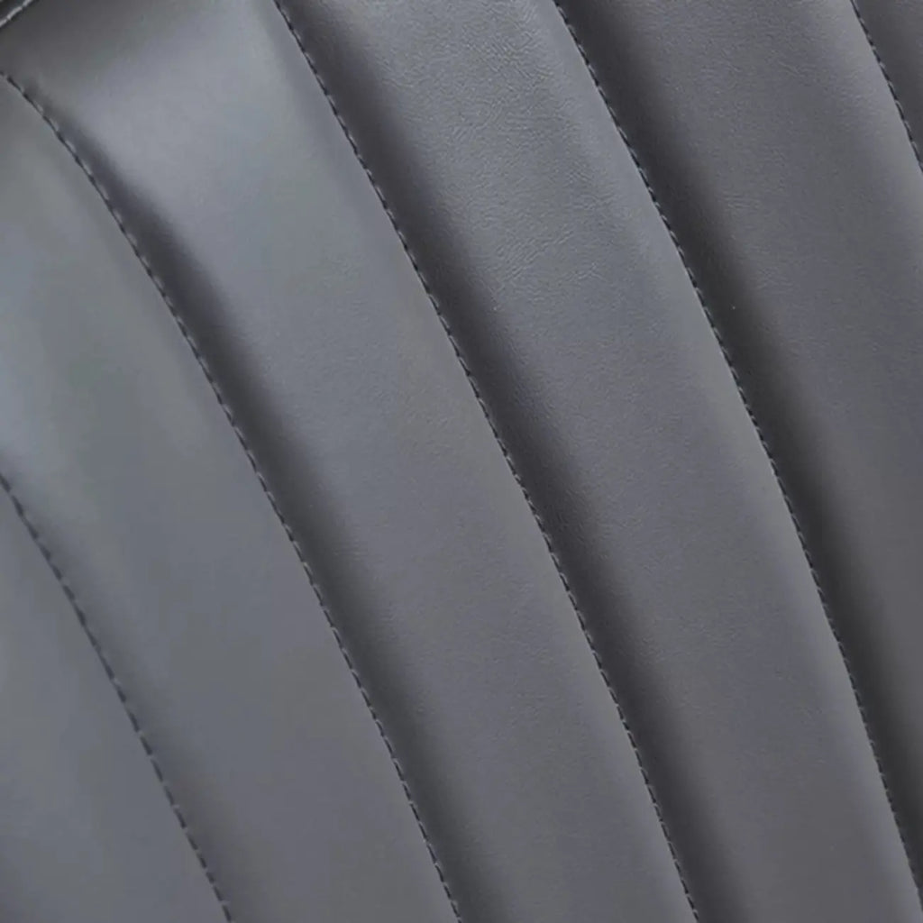 Chaise de salle à manger minimaliste à dossier bas, revêtue de cuir tressé