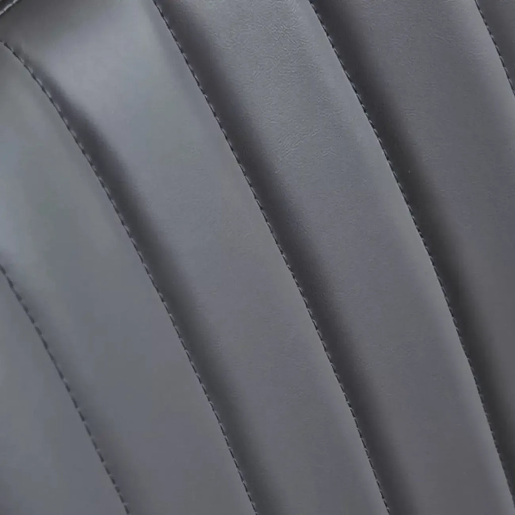 Chaise de salle à manger minimaliste à dossier bas, revêtue de cuir tressé