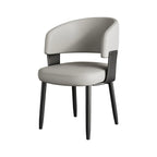 Chaise de salle à manger moderne et glamour en cuir rembourrée