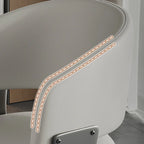 Chaise de salle à manger moderne et glamour en cuir rembourrée