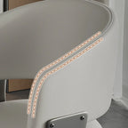 Chaise de salle à manger moderne et glamour en cuir rembourrée