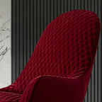 Fauteuil tonneau en flanelle pour salon