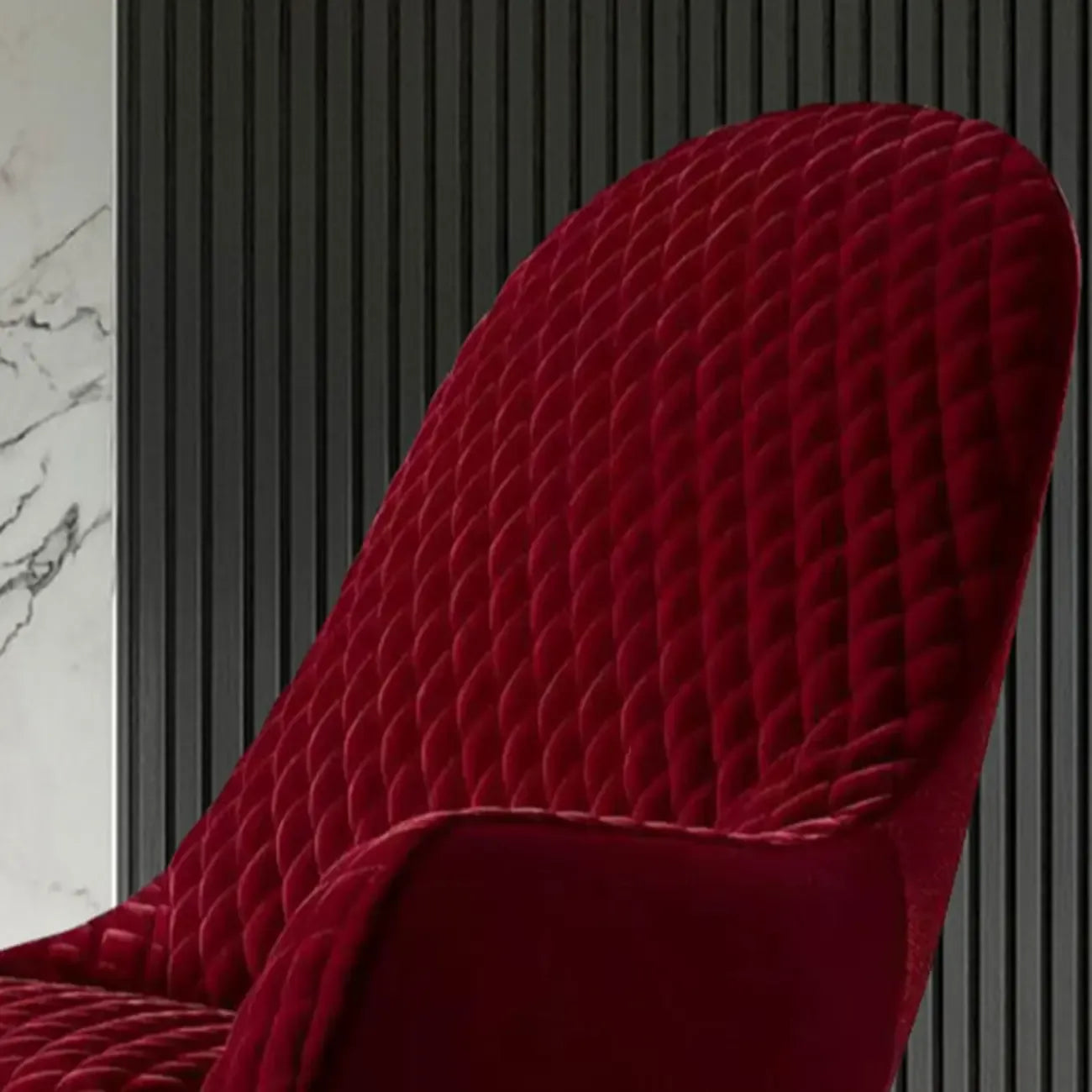 Fauteuil tonneau en flanelle pour salon