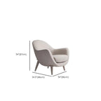 Fauteuil tonneau en flanelle pour salon