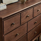Ensemble commode en bois de noyer de style milieu du siècle avec grand espace de rangement